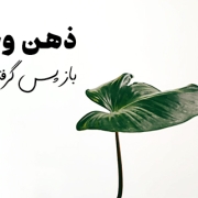 عکس‌نوشته کنار برگ | ذهن وجدان ندارد | بازپس‌ گرفتن قدرت از ذهن | ماریا کاف